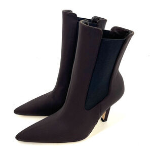 Good American High Kickstand Suede Bootie Size 7 Chocolate Brown GA118N-X